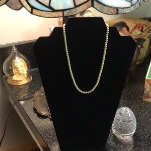 Vintage tiny pearl necklace with a 14k gold clasp